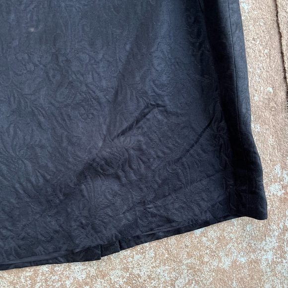 Vtg 90s Embossed Skirt Mini Sz 10 Blk Floral Wool Silk Blend Witchy Whimsi Goth - Picture 5 of 14